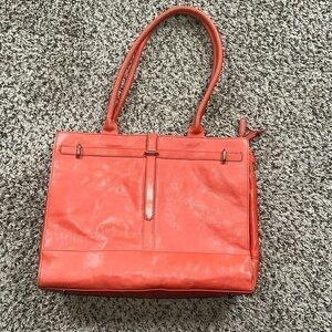 Buxton Genuine Leather orange laptop bag (12X17)